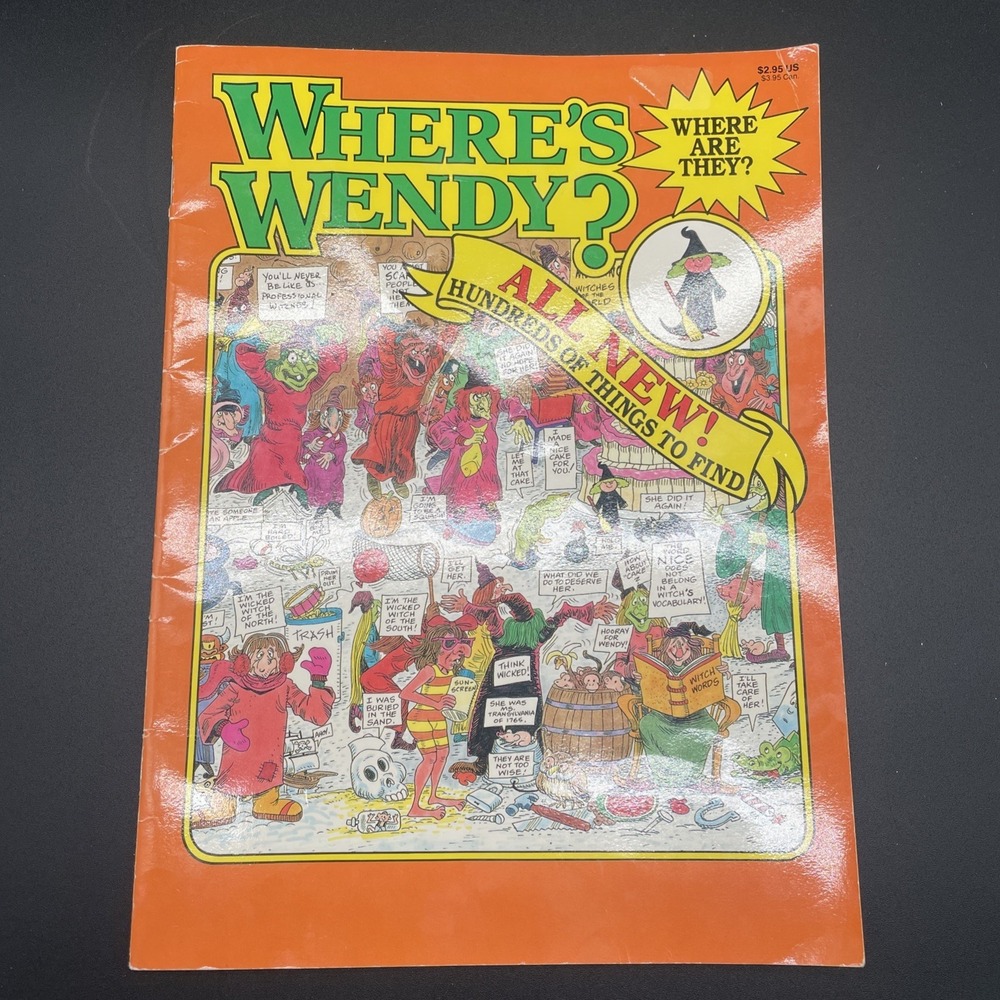 Vintage Where's Wendy?  Witch Search-And-Find By Anthony Tallarico 1991 Clean